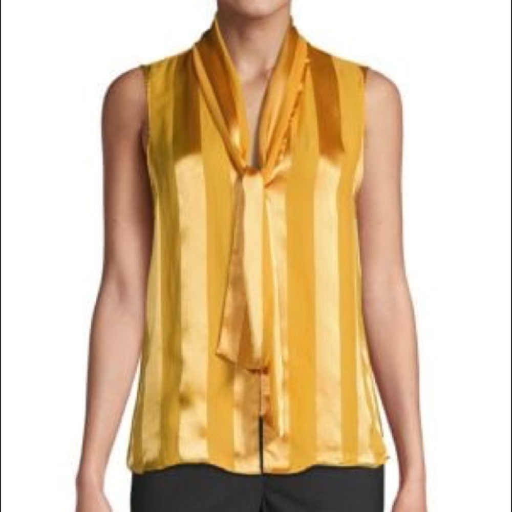 ALICE AND OLIVIA Striped V-Neck Top